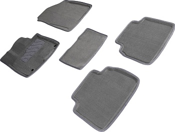 Коврики в салон для Hyundai Tucson IV "3D" ворс, серый