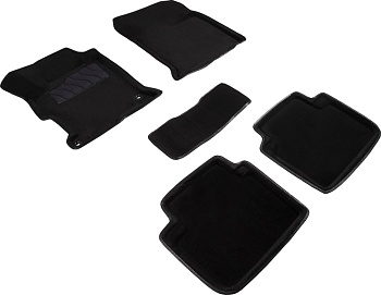 Коврики в салон для Honda Accord IX "3D" ворс, черный