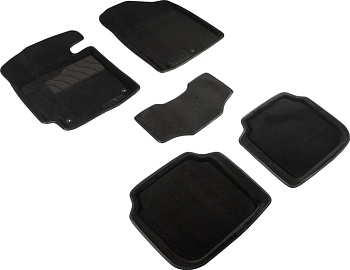 Коврики в салон для KIA Cerato III "3D" ворс, черный