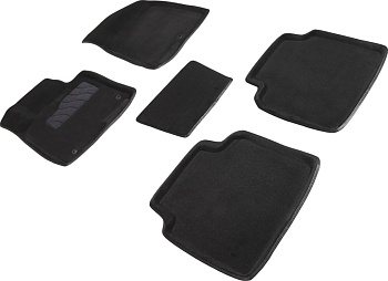 Коврики в салон для KIA Optima IV "3D" ворс, черный