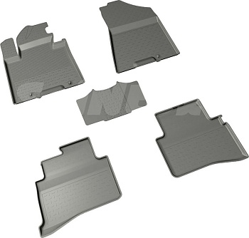 Коврики в салон для Hyundai Tucson III "Высокий борт" резина, черный