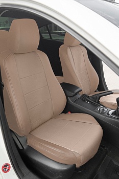 Авточехлы на Mazda 6 III (GJ) (Седан) "Почин" экокожа, бежевый