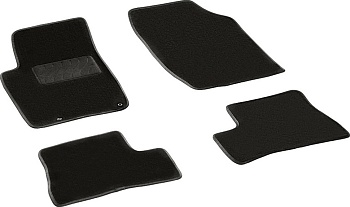 Коврики в салон для Peugeot 206 "Lux" ворс, черный