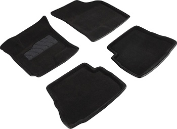 Коврики в салон для Hyundai Getz I "3D" ворс, черный