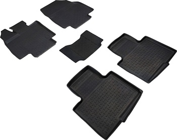 Коврики в салон для Toyota Highlander IV (U70) "Высокий борт" резина, черный