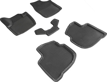 Коврики в салон Eva "3D" для Skoda Rapid I "Ромб" ЭВА, черный