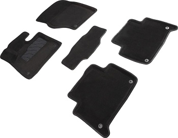 Коврики в салон для Audi Q7 I (4L) "3D" ворс, черный 86292