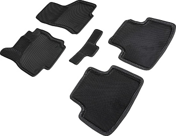 Коврики в салон Eva "3D" для Volkswagen Passat B8 "Соты" ЭВА, черный