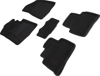 Коврики в салон для Hyundai Tucson III "3D" ворс, черный