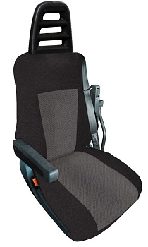 Авточехлы на Iveco Daily (3 места) "Лима" экокожа, черно-серый