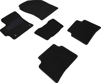 Коврики в салон для Toyota Corolla XII (E210) "Lux" ворс, черный