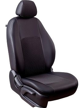 Чехлы на сиденья Renault Duster II (2020-2022) (Drive) "Турин Классик" экокожа/жаккард, черный/эльбрус