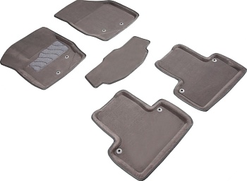 Коврики в салон для Volvo XC90 I "3D" ворс, серый