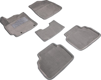 Коврики в салон для KIA Cerato IV "3D" ворс, серый