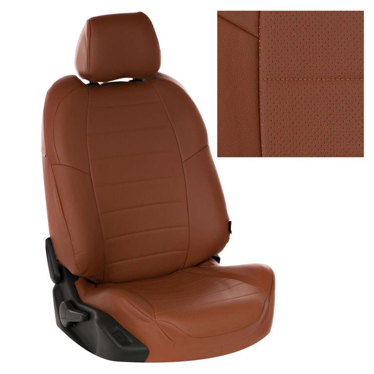 Авточехлы на Honda Civic IX (Седан) "Классика" экокожа, коричневый