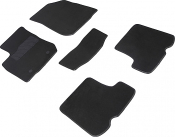 Коврики в салон для Renault Sandero/Stepway I "Lux" ворс, черный
